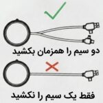 کابل تبدیل 4 کاره جمع شو USB / USB-C به لایتنینگ / USB-C مدل 65w-4in1 طول 1 متر طرح دار - تصویر 8