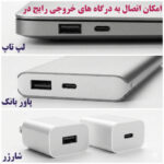 کابل تبدیل 4 کاره جمع شو USB / USB-C به لایتنینگ / USB-C مدل 65w-4in1 طول 1 متر طرح دار - تصویر 9